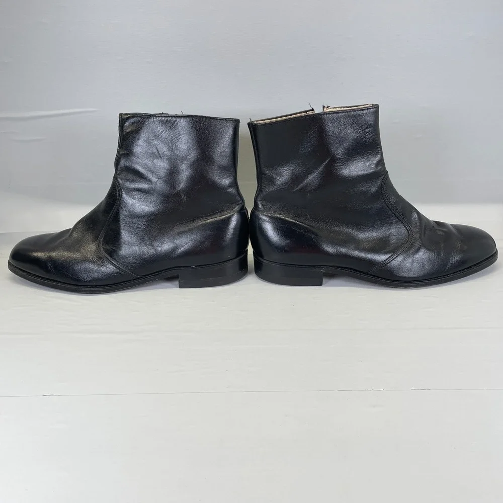 Nunn Bush Dress Boots Mens Size 13 EEE Extra-Wide Black Leather Zip Up Shoes